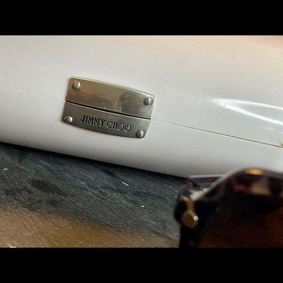 Jimmy Choo Tortoise Shell Square Framed Sunglasses - Picture 4 of 6